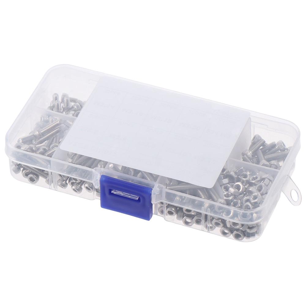 Набор метрических винтов 340 шт. 5/6/8/10/12/14/16/18/20 мм Винты M3 Ремонт мотоциклов и велосипедов