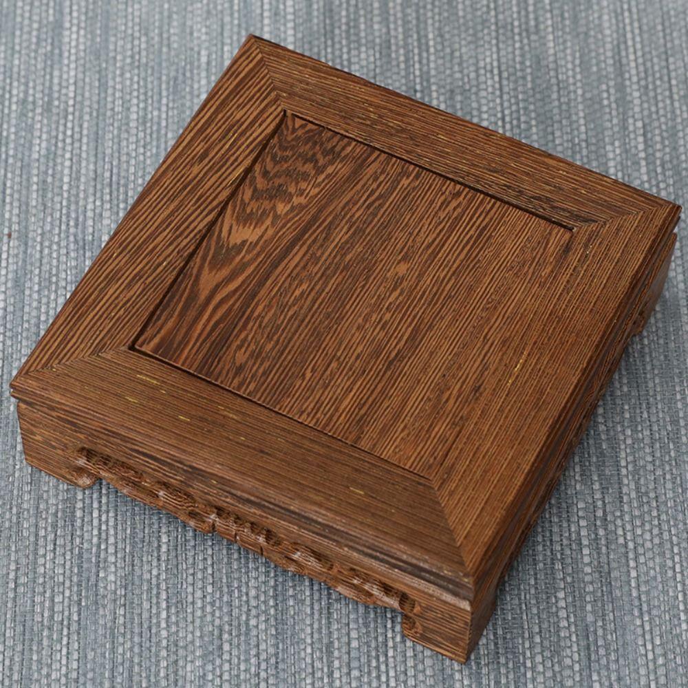 Wooden Plant Stand Pot Trays Potted Plant Base Garden Footrest Wooden Support  Incense Burner