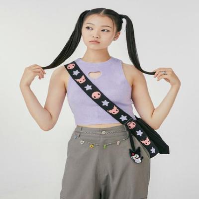 Joseph & Stacey Lucky Pleats Knitwear Wing Kuromi Rich Черная женская сумка