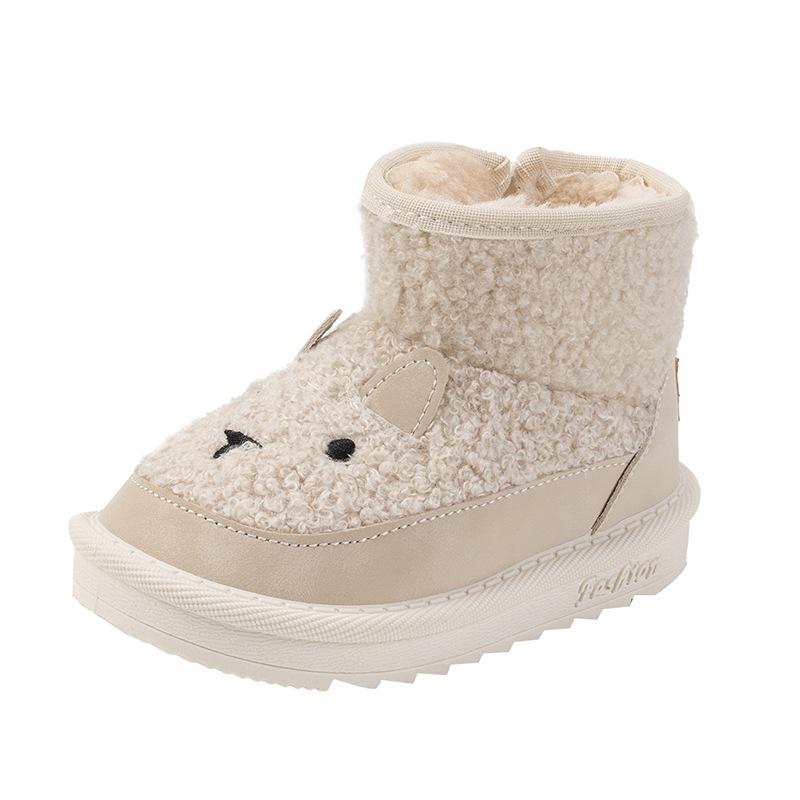 Милые ботиночки для девочек, зимние модные универсальные ботильоны, простая удобная детская обувь, модные классические зимние ботинки, теплая обувь для девочек с рисунком