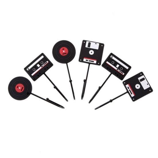 Ретро-лента Виниловая пластинка Жесткий диск Настенный крючок Одежда Шляпа Сумки Вешалка для двери дома