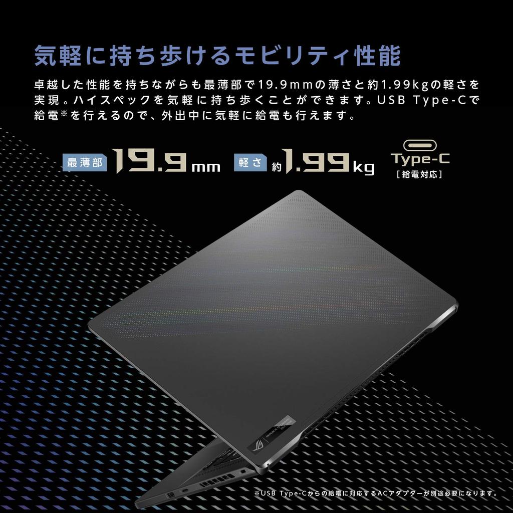 Asus Игровой ноутбук ROG Zephyrus G15 GA503RM дюйм GeForce RTX 3060 Ryzen 7 6800HS 16 ГБ памяти 512 ГБ SSD Частота обновления 240 Гц RGB-подсветка клавиатуры