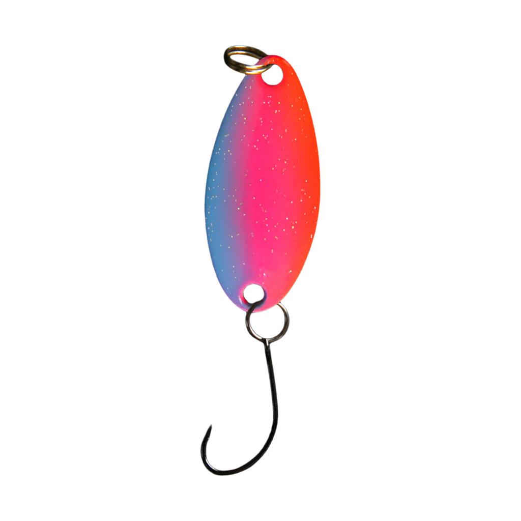 Glow Spoons Lures Metal Hard Baits for Trout Bass UV Luminous Fishing Baits with Single Hook Underwater Artificial Baits
