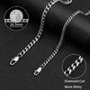 Stainless Steel Mens Cuban Link Chain, Miami Cuban Chain Necklace for Men, 6mm Wide Hip Hop Mens Necklace,Gift for Father Husband Son men chain