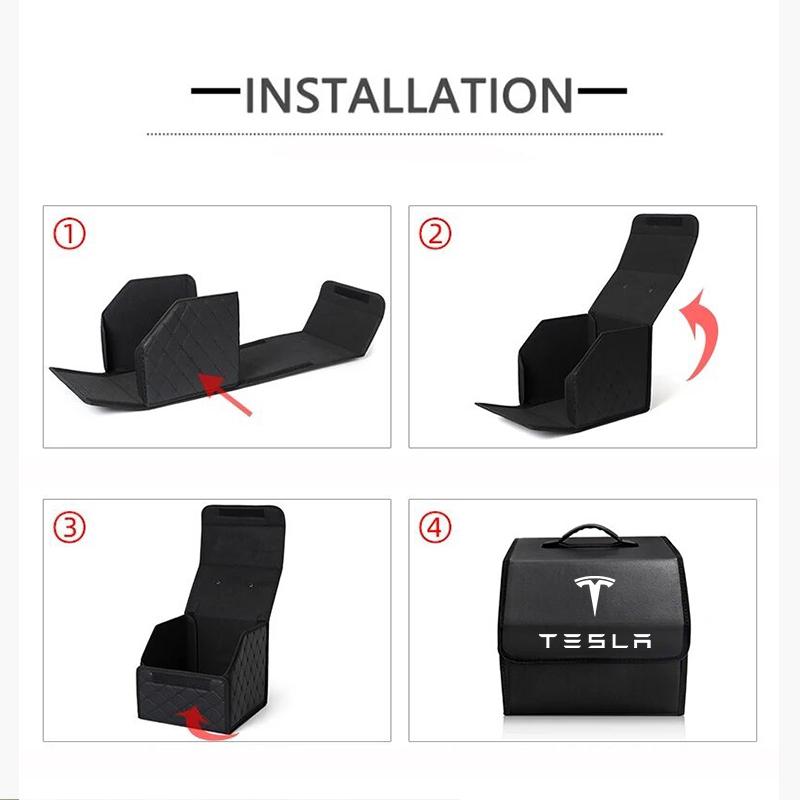 Car Trunk Travel Storage Box Foldable Suitcase Accessories For Tesla Model 3 Model S Model X Model Y Cybertruck Roadster SpaceX