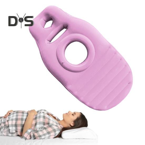 Надувной коврик для йоги для беременных, эргономичный матрас из ПВХ для поддержки сна с отверстием, герметичный, облегчающий боль во время беременности, надувная подушка для всего тела