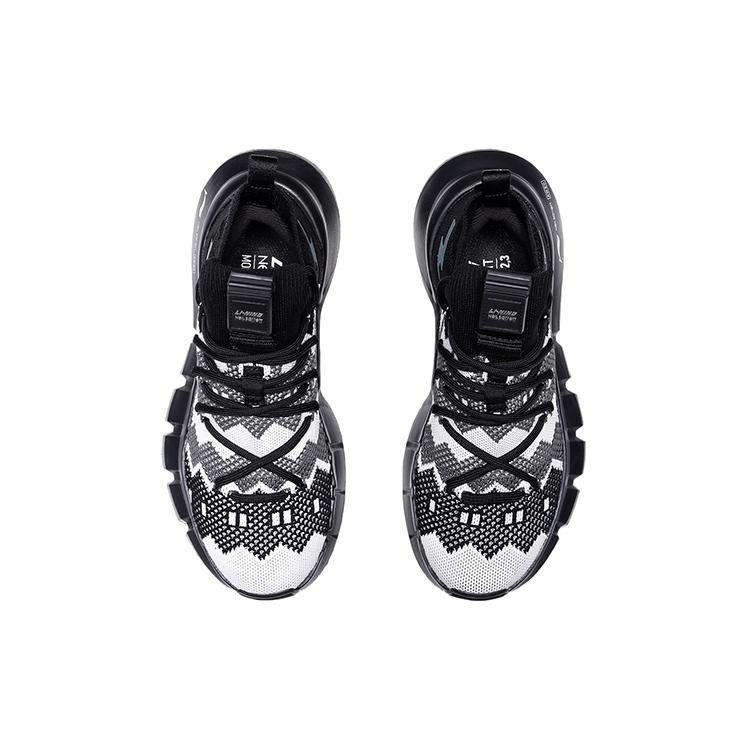 Neil Barrett X Li Ning Essence 2.3 Vintage Basketball Shoes Women's Mid Top Black/White AGBQ128-2