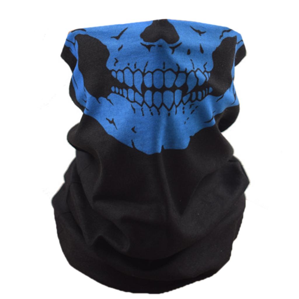 Многофункциональный бафф для шеи для велоспорта, маска для лица с принтом черепа на Хэллоуин, согреватель для шеи для активного отдыха и повседневной носки