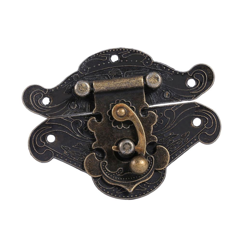Antique Retro Vintage Decorative Latch Hasp Pad Chest Lock Plate For Wooden Jewelry Box M