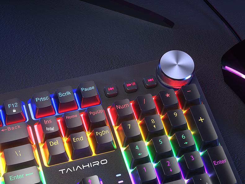 Механическая клавиатура с RGB-подсветкой и игровой набор мыши для офиса и игр
