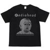 Новое поступление Футболка с принтом Radiohead Американский уличный Хип-хоп Винтажная Черная с коротким рукавом Унисекс Женская Мужская Уличная одежда Топ