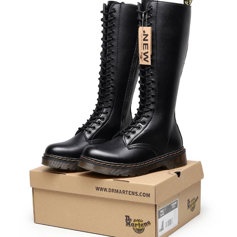 Женские ботинки с отверстиями, верхний слой, натуральная коровья кожа, ботинки Мартина, ботинки-кексы на толстой подошве, короткие ботинки, круглая голова, тренд