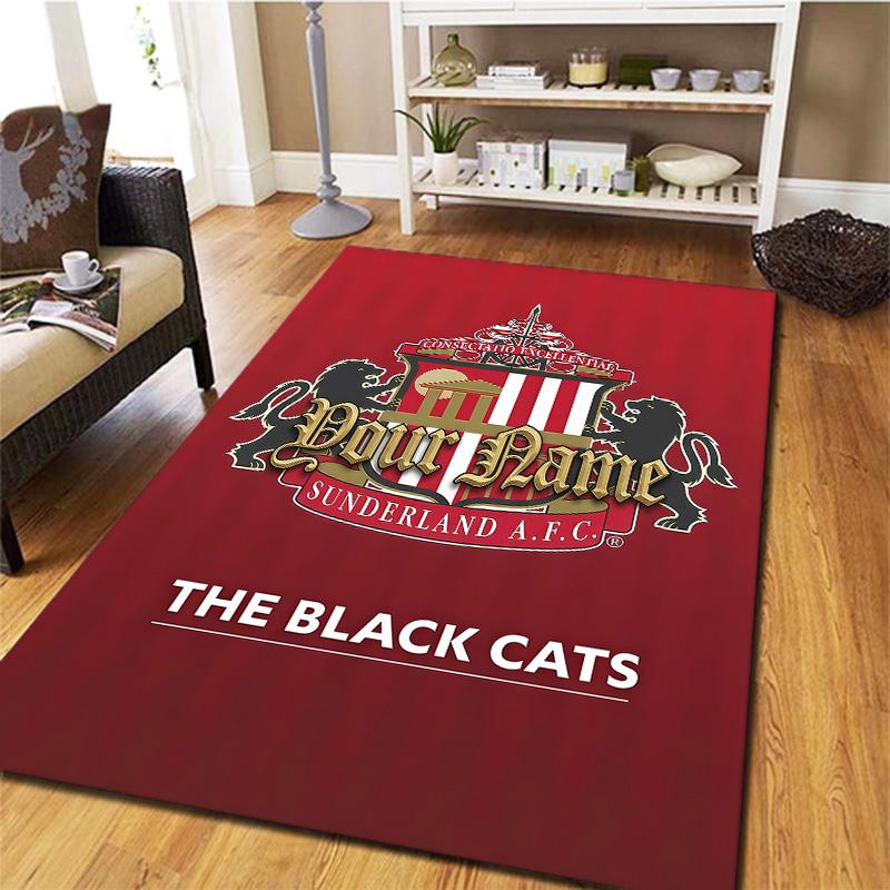 Sunderland Association Football Club Custom Name Carpet Rug For Living Room Bedroom Home Sofa Decoration Kids Play Nonslip Floor Mat