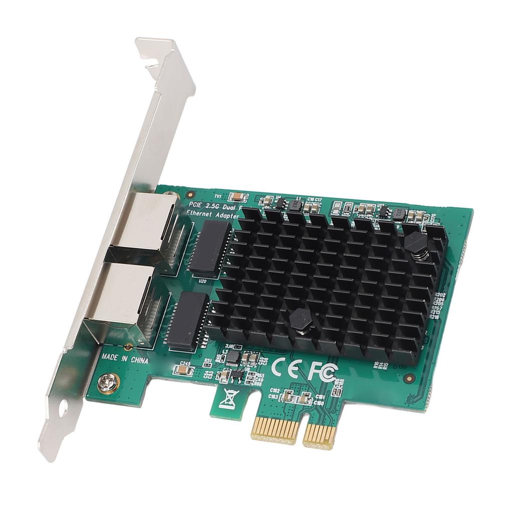 PCIe Gigabit Network Card Professional RTL8125B Dual Port 2.5G High Speed PCI Express Ethernet Adapter for Desktop PC