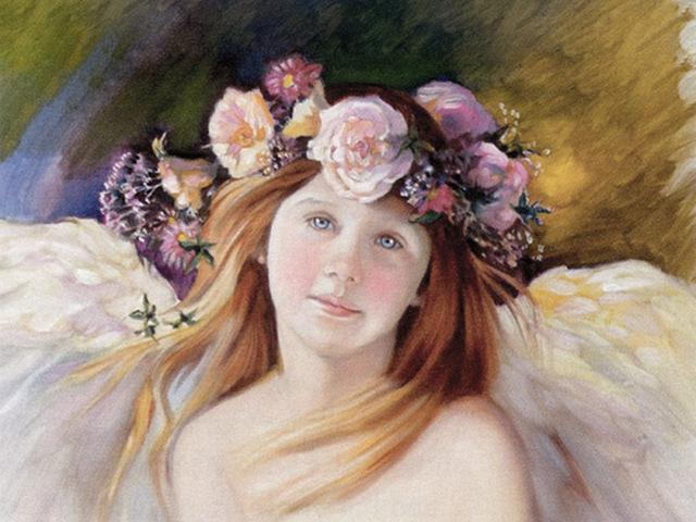 Embroidery Angel 5d Diy Diamond Full Round Diamond Painting Kids Cross Stitch Portrait Rhinestone Pictures Home Decor