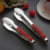 Food Tongs for Cooking Camping BBQ Lightweight Kitchen Pliers Stainless Steel Heat-Resistant Serving Tongs for Restaurants Home Kitchens Picnics