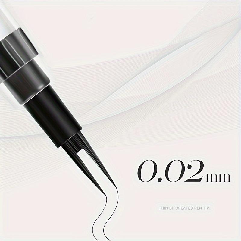 Natural Double Forked Tip Lower Eyelash Pen Makeup Ultra-thin Liquid Quick Drying Eyelash Brow Eyeliner Pencil Makeup Tools
