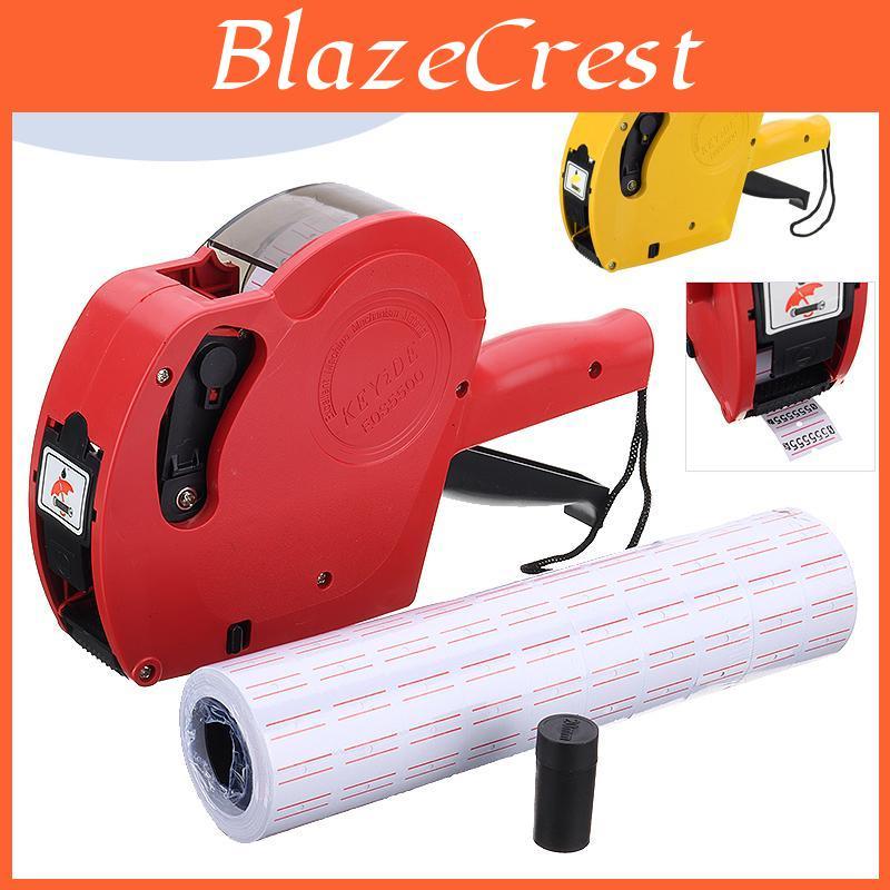 Label Handheld 8 Digits Price Gun Plastic Tag Labeller Machine With 4000pcs Lable For Supermarket Shopping Mall
