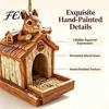 Squirrel Shaped Bird Feeder Resin Feeder, Outdoor Hanging Backyard Watching Station Garden Wild for Patio Decoration
