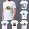 T-shirt Men's Classic White 3D Printing Series Fashion Casual Simple Round Neck Youth Commuter Wear Comfortable Versatile Top