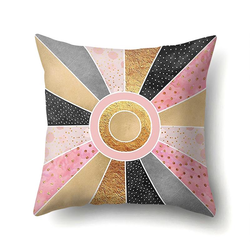 Ins Style Abstract Creative Polyester Pillow Case Car Decoration Home Printed Bedside Cushion Cover Pillow Case