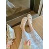 Sheepskin Version~ Soft Cute Round Head Versatile Lazy Velcro Word with Mary Jane Shoes Women's Single Shoes