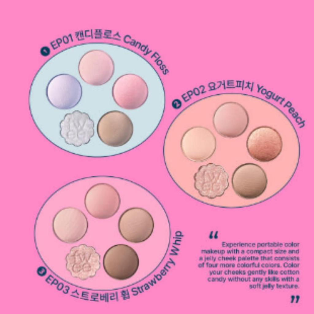 [fwee] Pocket Eye Palette 6.6g (5 Colors)