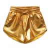 4-12 Years Kids Shining Dance Gymnastics Shorts Solid Color Drawstring Fitness Shorts