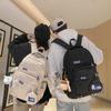 Зимний новый рюкзак большой вместимости с надписью, однотонный, в стиле ретро, корейский стиль, студенческий рюкзак, набор из двух предметов