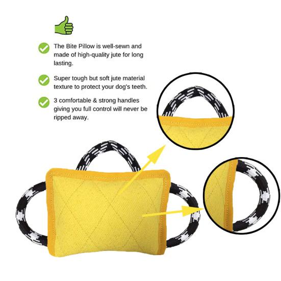 Игрушка-буксир для собак, устойчивые к укусам, тренировки, интерактивные игровые игрушки, дрессировка собак из льна