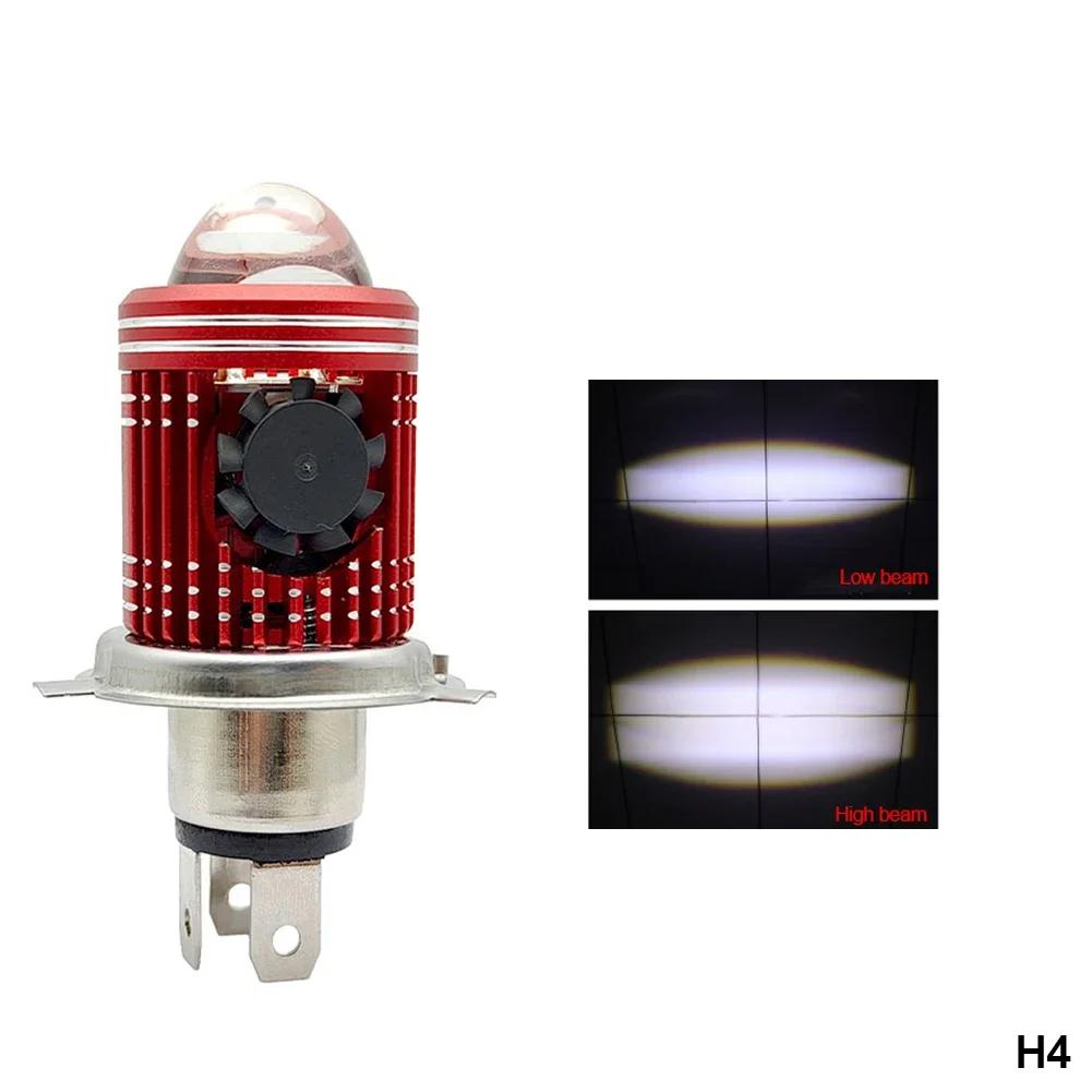 Светодиодная лампа для фар мотоцикла 10000LM H4/H6 12V Moto Spotlights CSP Lens White Yellow Hi Lo Lamp Аксессуары для скутеров Противотуманные фары