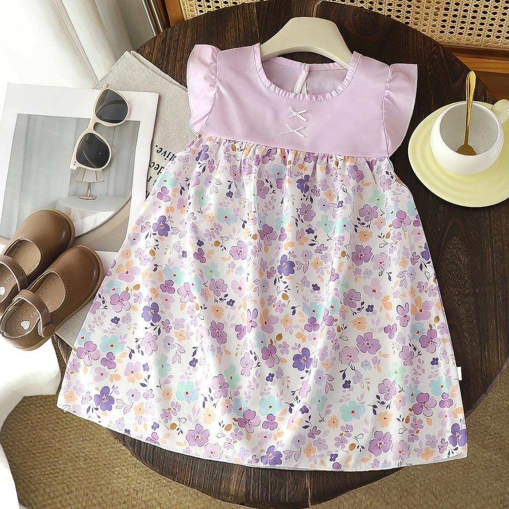Children's Princess Colorful Flowers Dress - Summer Girls' Casual Dress