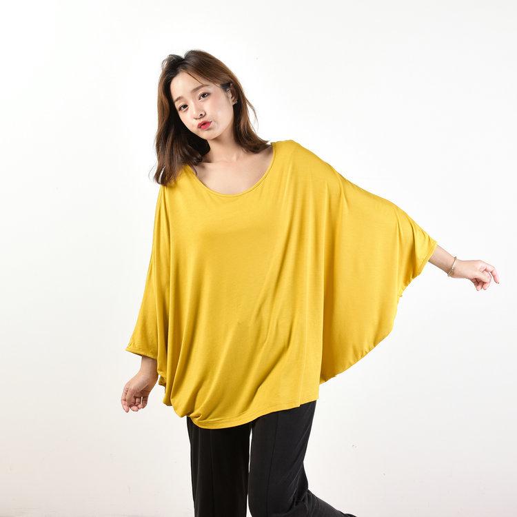 Plus Size 200 Jin Women's Batwing Sleeve Long Sleeve Modal T-Shirt