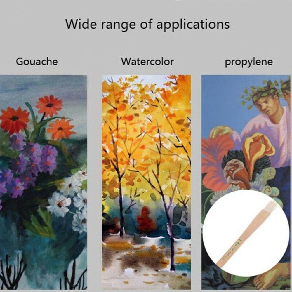 Wood Handle Acrylic Painting Art Supplies Paint Brushes Drawing Brush Student Stationary