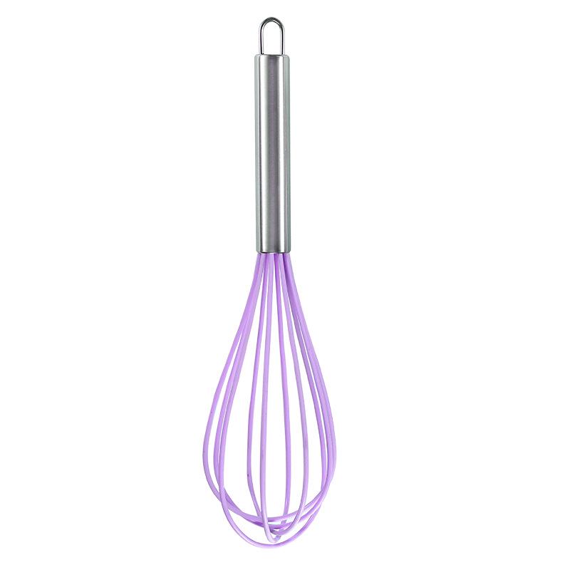 Silicone Handle Stainless Steel Egg Beater & Whisk Baking Tool