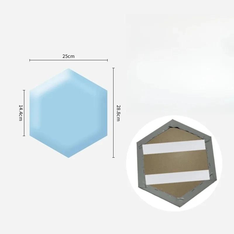 1 шт. Шестиугольные 3D Настенные Наклейки Мягкие Стеновые Панели Противоударные Отклеивающиеся Изголовье Самоклеящиеся Кожаные Мягкие Панели