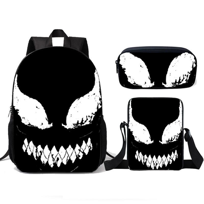 Школьный рюкзак, сумка для ланча, пенал Venom для детей, набор из трех предметов для детей