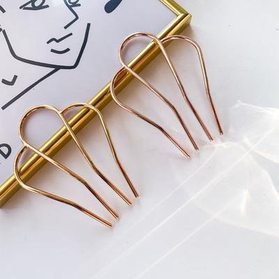 Корейские металлические палочки для волос женские заколки для волос элегантные простые однотонные заколки для волос палочки для волос для девочек аксессуары для волос шпилька новая