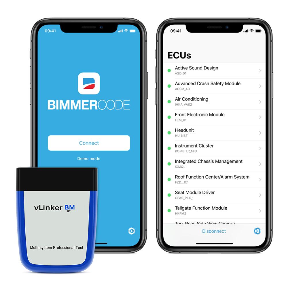 Vgate VLinker BM для BMW Bimmercode Bimmerlink Bluetooth 3,0 elm327 Автомобильный диагностический инструмент автоматического сканирования ELM 327 OBD сканер