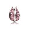 Fashion Pink Hope Charm Beads Suitable For Bracelets And Necklaces Romantic Heart Shape Women Jewelry