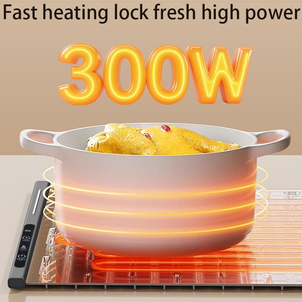 Silicone Food Heating Mat Flexible Soft Non Slip Heat Insulation Mat High Temperature Tolerant Foldable Food Thermal Pad