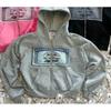 Street Style Wind Graphic Print Zip Hoodie Couple Loose Fit Sweatshirt Teens