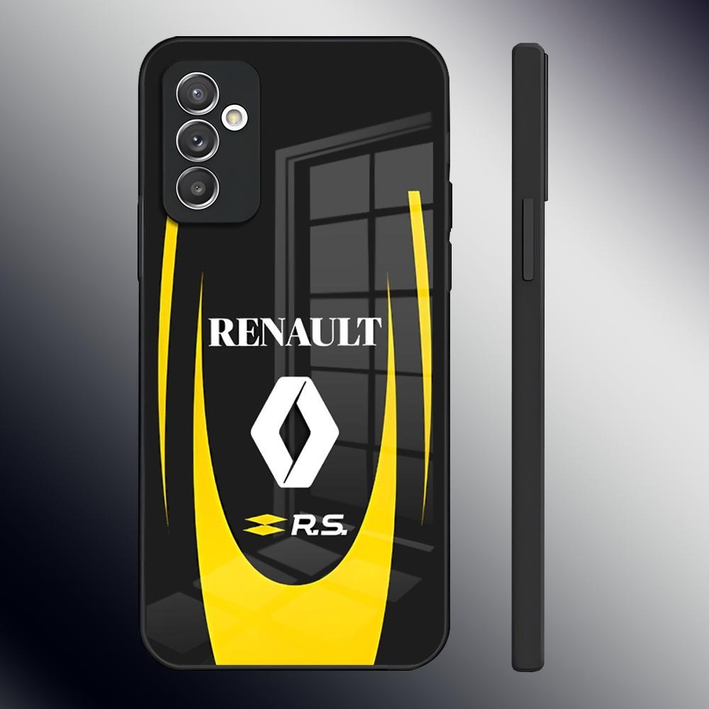 Чехол для телефона R-Renaults Logo Французский Автомобиль Для Samsung S26 S24 Ultra S23 S22 S21 Fe S25 Plus A54 A34 A24 A53 A13 A13 A16 Стеклянная Крышка