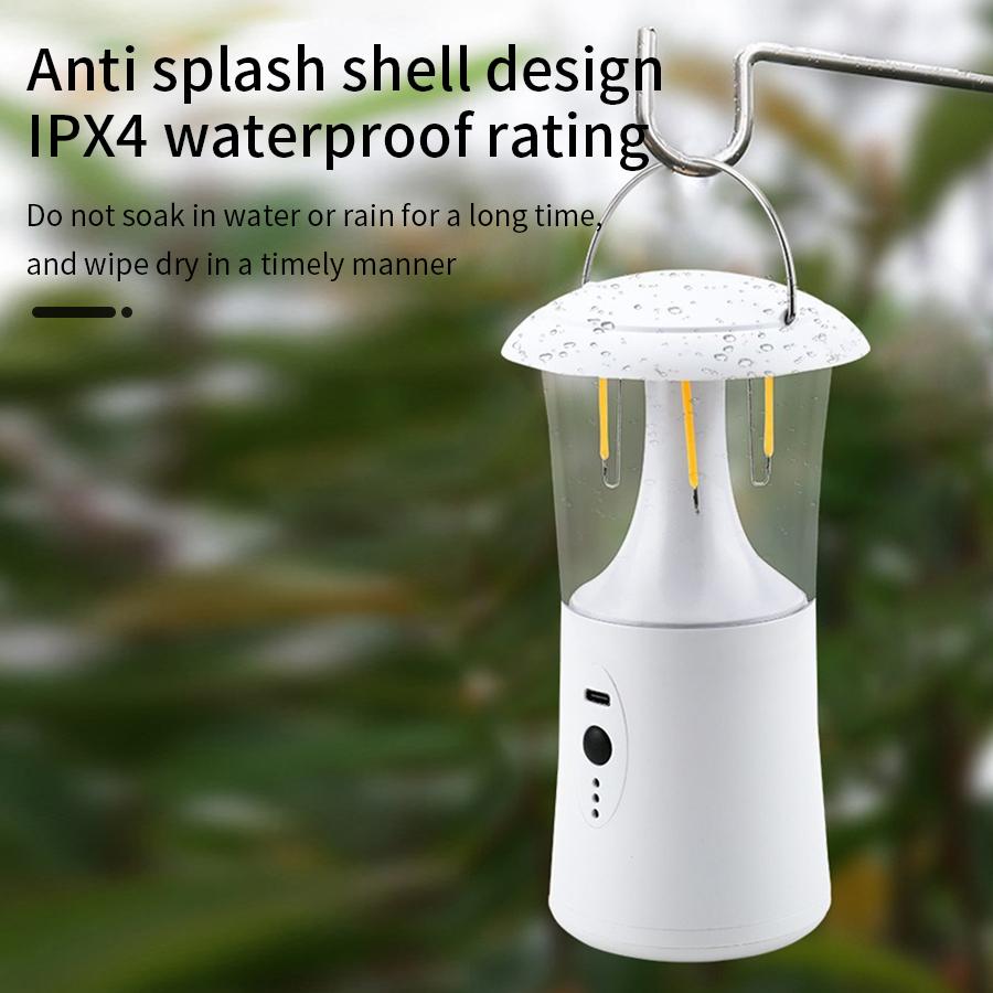 Retro Portable Camping Lantern Waterproof Emergency Light 3 Color Dimmable Hanging Tent Lamp Rechargeable Decor Atmosphere Light