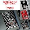 Carbon Fiber Interior Accessories Sport Mode Panel for Vehicle Automotive Interior Decorative Stickers for  LEXUS  CT 2011-2017