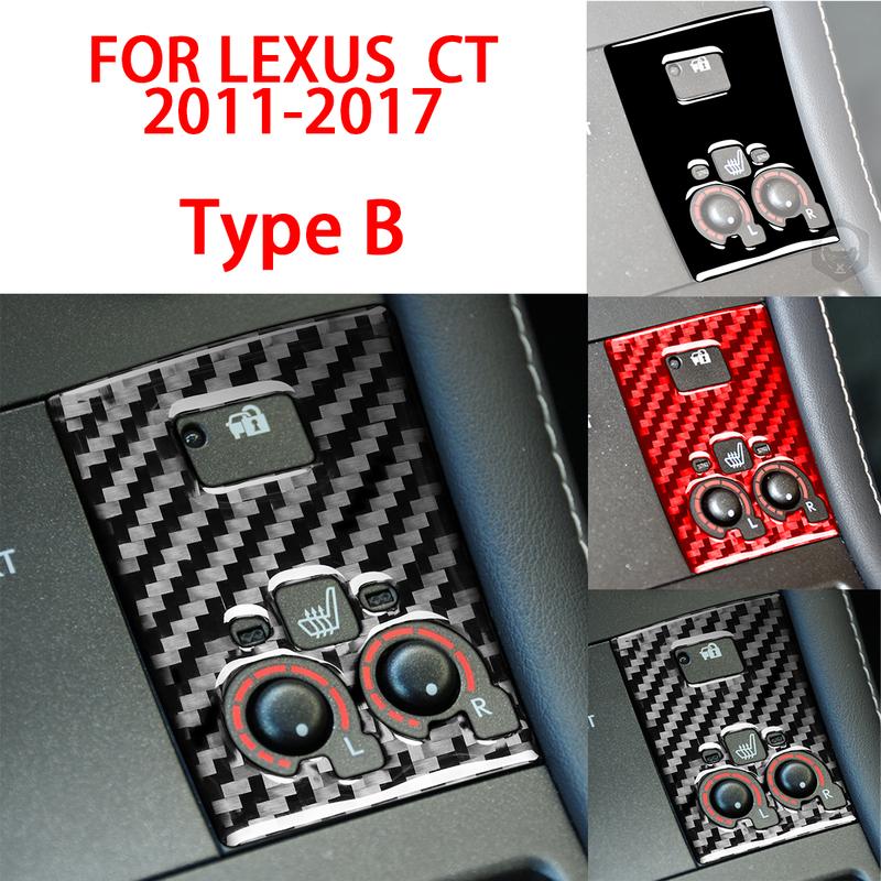 Carbon Fiber Interior Accessories Sport Mode Panel for Vehicle Automotive Interior Decorative Stickers for LEXUS CT 2011-2017