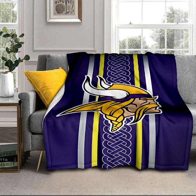 Vikings Team Spirit Portable Blanket/Soft Blanket Bedding Blanket Suitable for Travel Camping Living Rooms Offices Sofas Fan Gifts