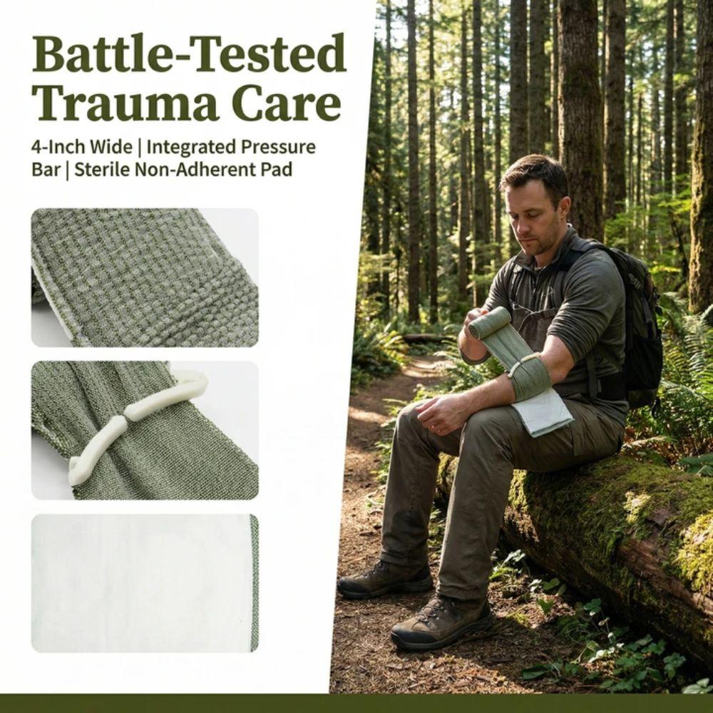 Soluble Material Hemostatic Bandage Non-woven Fabric Emergency Wound Dressing Emergency Trauma