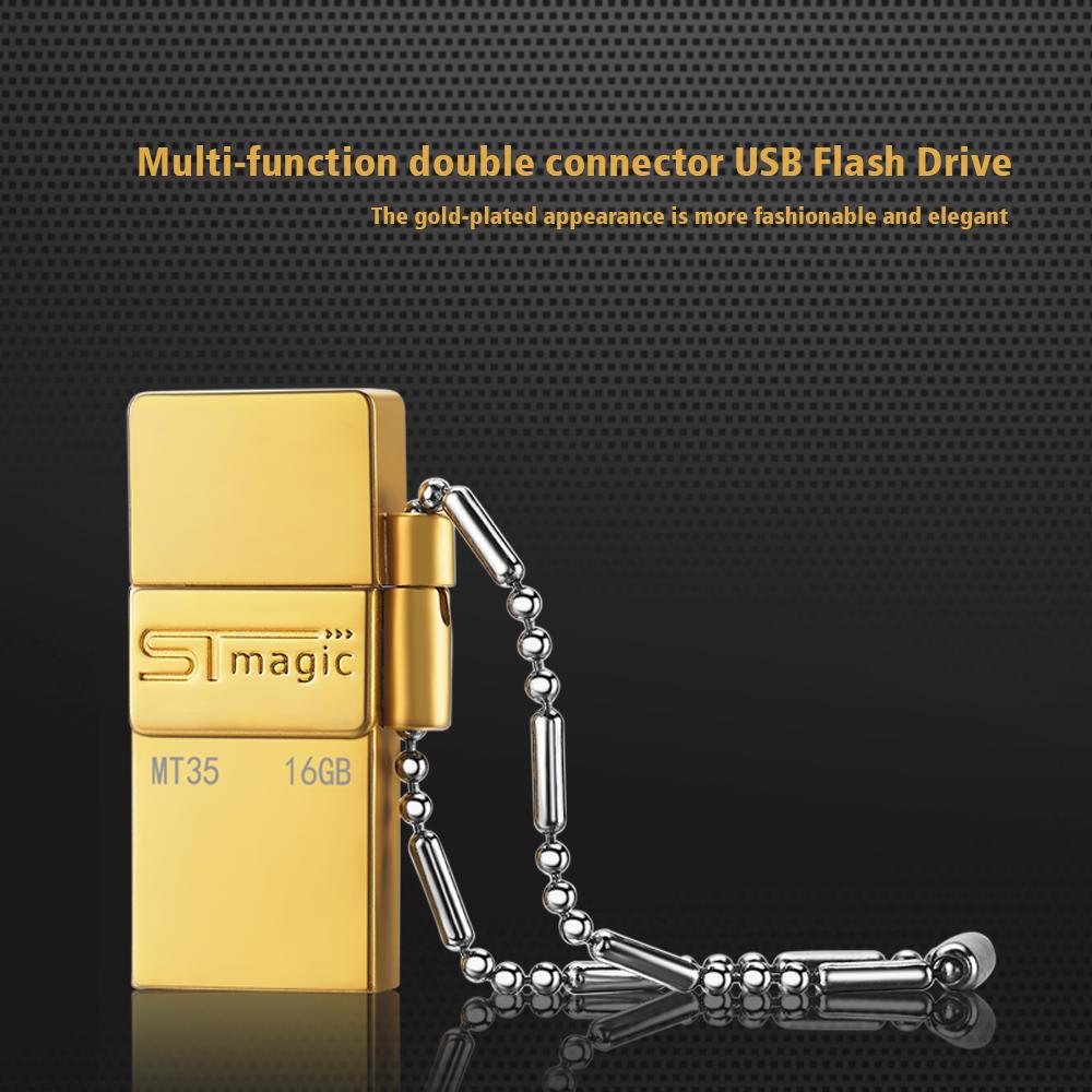 Флэш-накопитель STmagic USB3.0 типа C, двойной флеш-накопитель, 64 ГБ/32 ГБ/128 ГБ, металлический тип A OTG, мини-память, USB-накопитель для смартфона