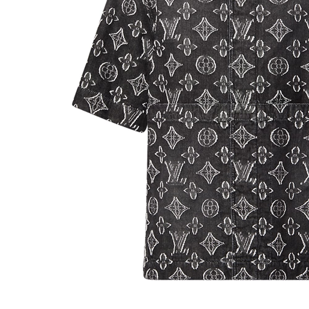 Louis Vuitton Рубашка Мужская Черная 1ABYOM